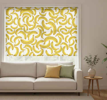 Yellow blind with banana pattern - TenStickers