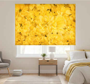 Yellow blind with floral petals design - TenStickers