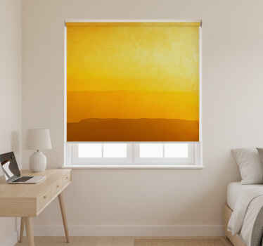 Store enrouleur jaune collines au coucher de soleil - TenStickers
