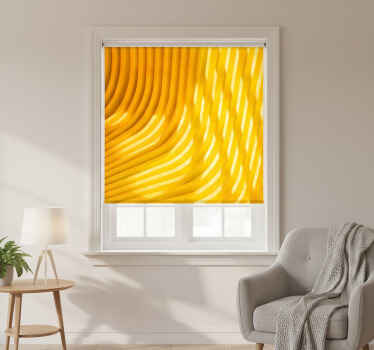 Yellow blind with three-dimensional waves - TenStickers