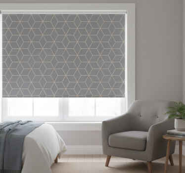 グレー ブラインド 幾何学的グレー六角形パターン - TENSTICKERS