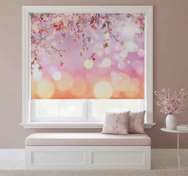 Pink blind cherry blossom 3d - TenStickers