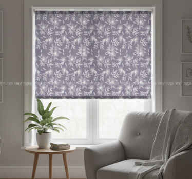 ブラインド 紫 ライラックフローラル - TENSTICKERS