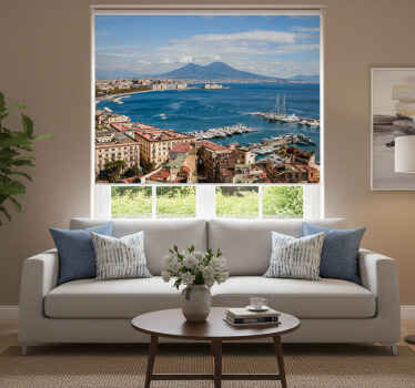 Living room blind gulf of naples - TenStickers