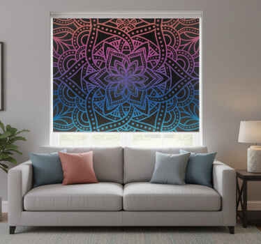 Living room blind mandala intricacy design - TenStickers