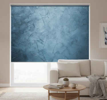 Living room blind sea blue wave marble design - TenStickers