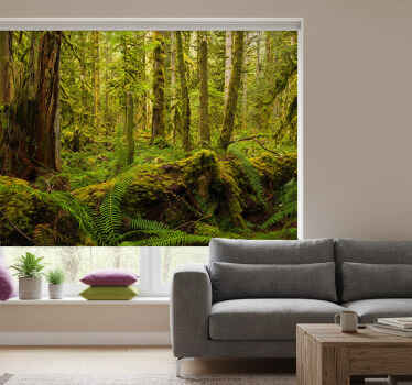 Living room blind in forest green - TenStickers
