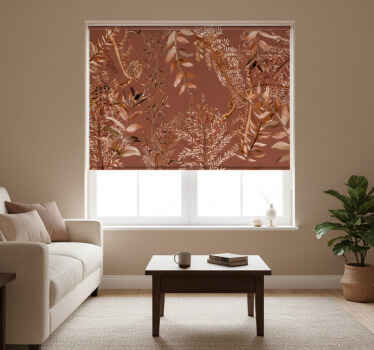 Dense leaves living room blind - TenStickers