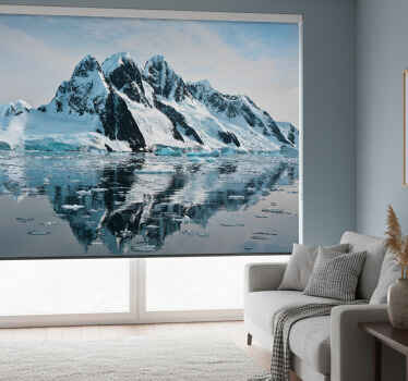 Living room blind 3d hidden iceberg design - TenStickers