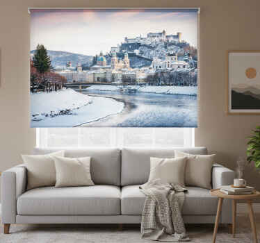 Living room blind salzburg winter - TenStickers