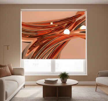 Living room blind with elegant bowl pattern - TenStickers