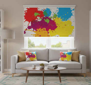 Living room blind with splash patterns - TenStickers