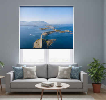Living room blind atlantic road style - TenStickers