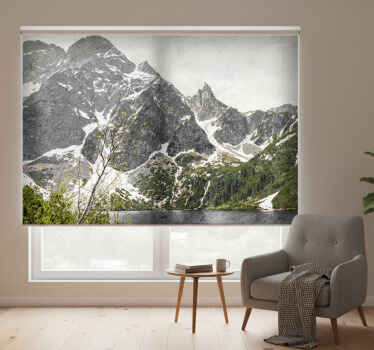 Living room blind zakopane mountain design - TenStickers