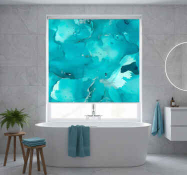 Toile fenêtre bleu vagues bleues - TenStickers