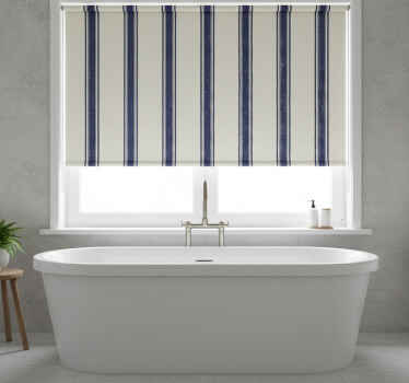 Toile fenêtre bleu lignes verticales bleu marine - TenStickers