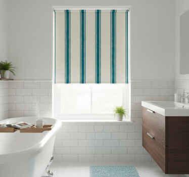 Toile fenêtre bleu lignes verticales bleu clair - TenStickers