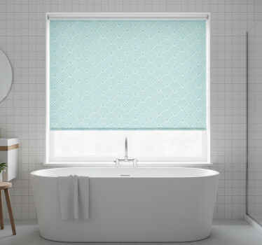 Toile fenêtre bleu lignes zigzag bleu clair - TenStickers