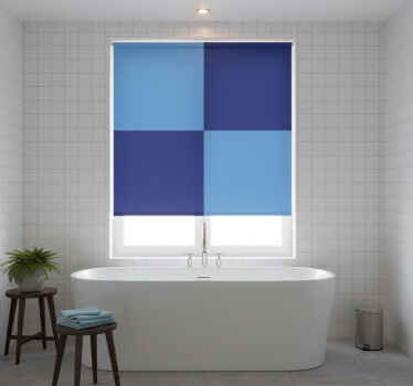 Toile fenêtre bleu motif sombre et bleu - TenStickers