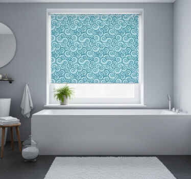 Toile fenêtre bleu motif tourbillonnant - TenStickers