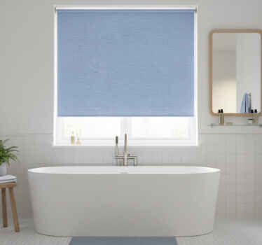 Toile fenêtre bleu motif jute bleu clair - TenStickers