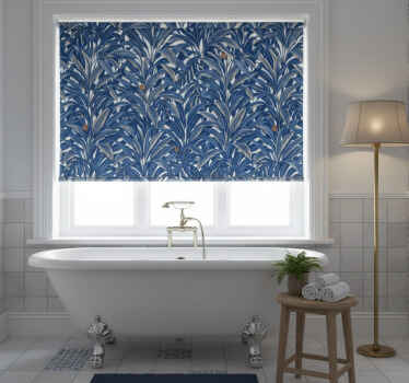 Toile fenêtre bleu jungle indigo luxuriante - TenStickers