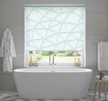 Toile fenêtre bleu design triangle abstrait - TenStickers