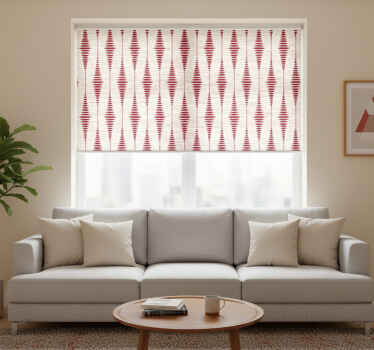 Modern blind red rabaul ikat design - TenStickers