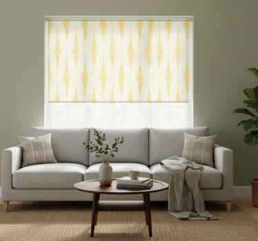 Modern blind yellow rabaul ikat design - TenStickers