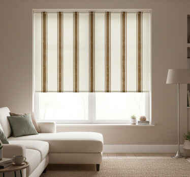 Modern blind vertical lines in mocha - TenStickers