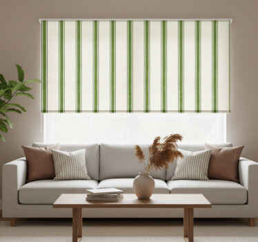 Modern blind in vertical lines moss green - TenStickers