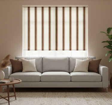 Modern blind in brown vertical lines - TenStickers