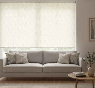 Store enrouleur moderne cubes géométriques dorés - TenStickers