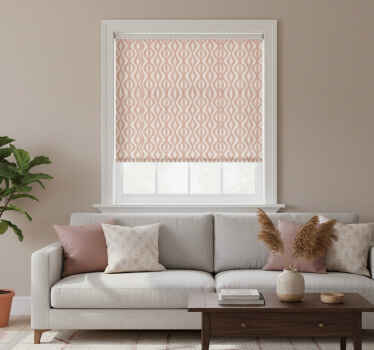 Modern blind dusty rose ikat geometric design - TenStickers