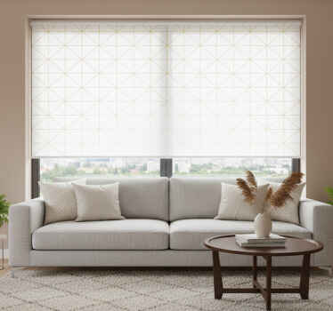 Store enrouleur moderne géométrique doré - TenStickers