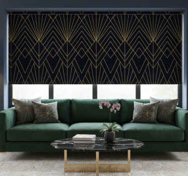 Store enrouleur moderne figures dorées élégantes - TenStickers