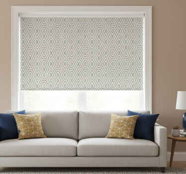 Modern blind in geometric blue and gold - TenStickers
