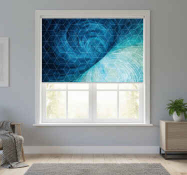 Niebieska roleta w abstrakcyjnym tle - TenStickers