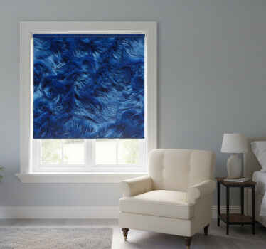 Niebieska roleta w odcieniach wełny - TenStickers