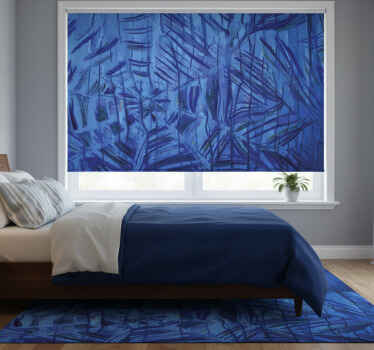 Niebieska roleta dywan z niebieskim tuszem - TenStickers