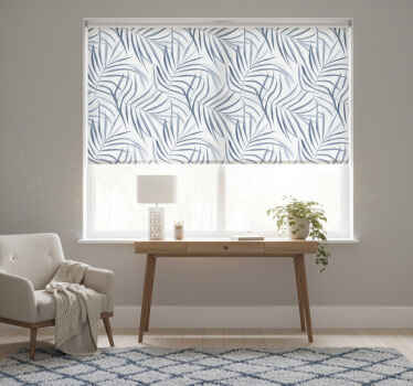 Niebieska roleta w cienkie liście - TenStickers