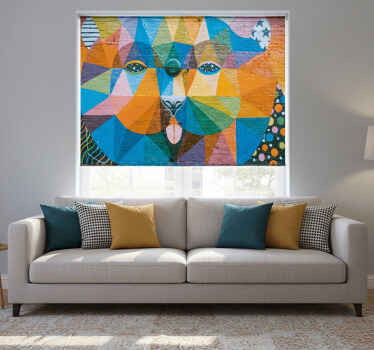 Rolgordijn woonkamer tribal graffiti - TenStickers