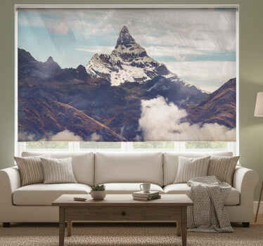 Rolgordijn woonkamer alpamayo pieks - TenStickers