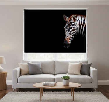 Rolgordijn woonkamer zebra afbeelding - TenStickers