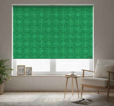 Store enrouleur vert motif coréen - TenStickers