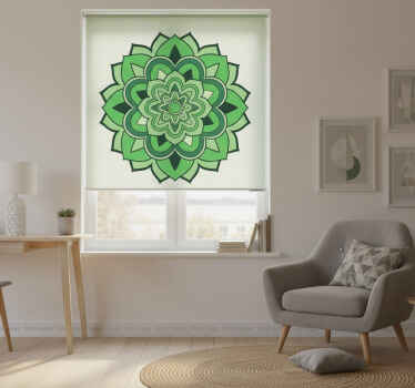 Store enrouleur vert mandala vert - TenStickers