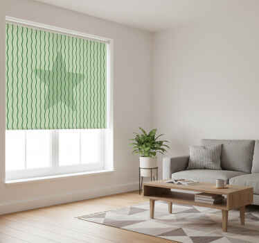 Store enrouleur vert tapis vinyle étoile dans un cercle - TenStickers