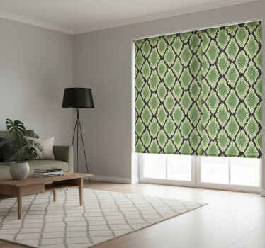 Rolgordijn groen abstract slangenhuid - TenStickers