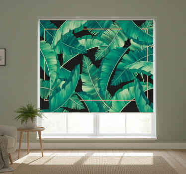Estor enrollable verde hojas verdes oscuras - TenVinilo