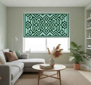 Estor enrollable verde colores verdes mapuche - TenVinilo